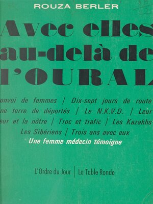 cover image of Avec elles au-delà de l'Oural